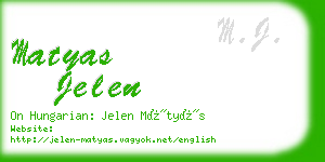 matyas jelen business card